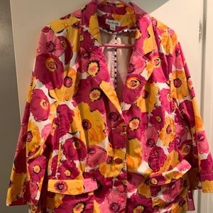 Beautiful Floral Blazer Plus Size